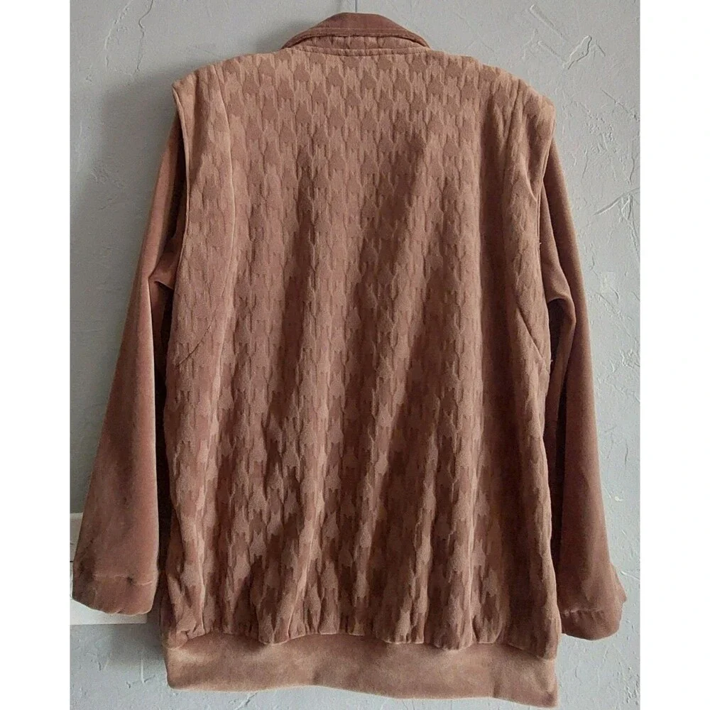 Vintage Sweater Jacket Women Size S, ADILFO SPORT ,velvet, 19 Inch Of Armp To...